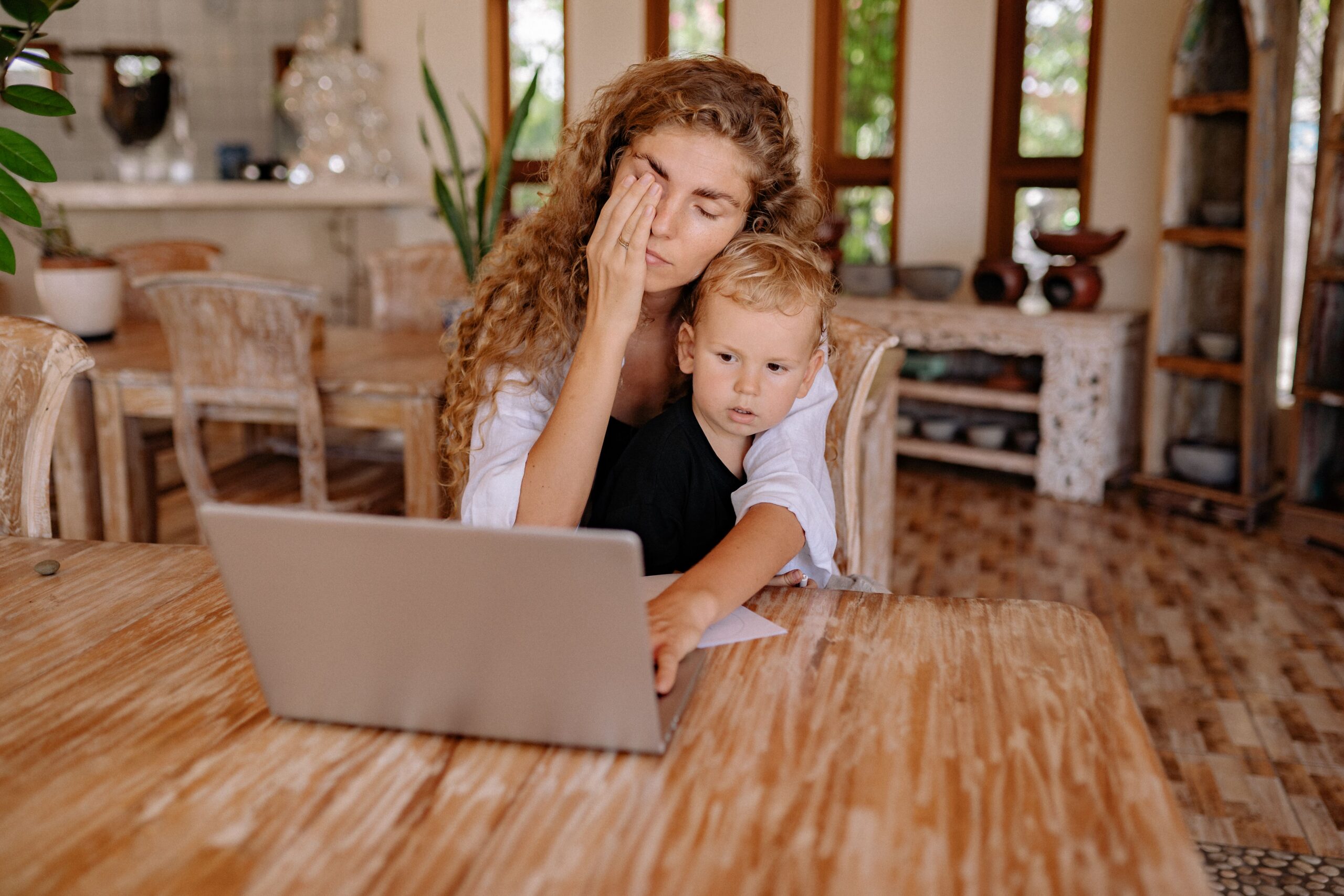stressed woman with child parental burnout functional nutrition resources